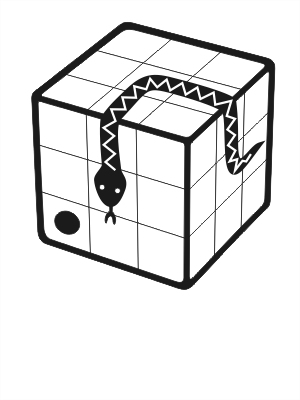 Cube Snake - Coloring Book (300x400)