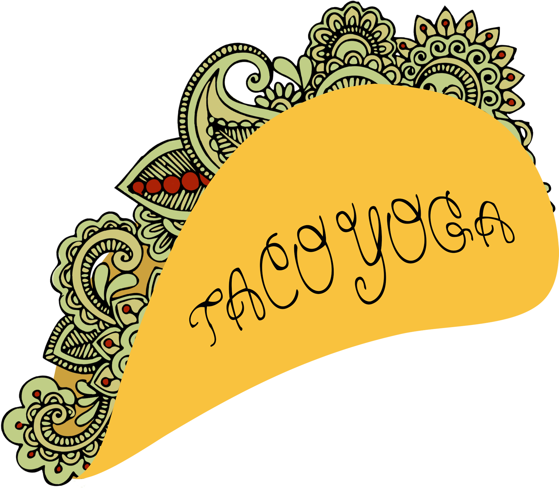 Welcome To Taco Yoga - Illustration (1800x1565)