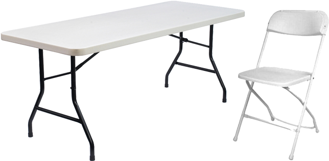 Chairs And Tables - Chair And Table Rentals Png (644x316)