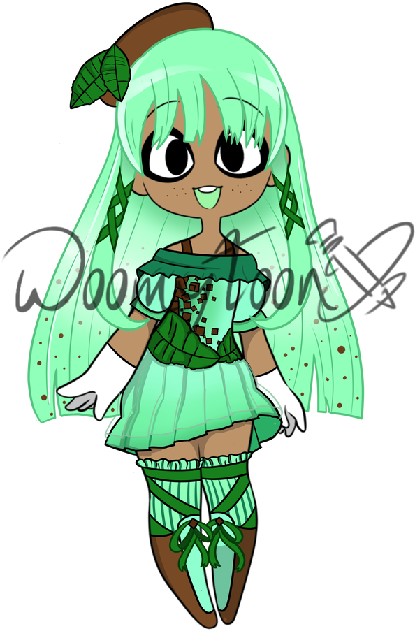 Mint N' Chip Girl By Woomytoon - Cartoon (742x1077)