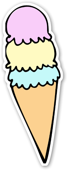 256 X 600 6 - Ice Cream Sticker Png (256x600)