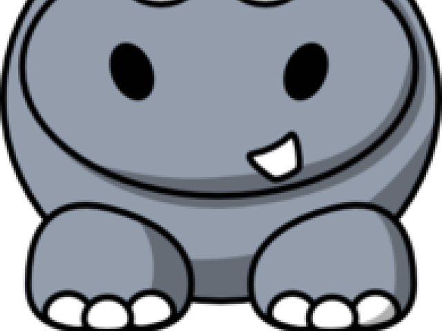 Small Clipart Hippo - Hippo Cartoon (640x480)