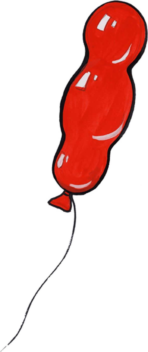 Ballon Rot Luftballo - Ballon Rot Luftballo (600x1395)