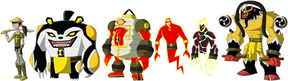 Image Black And White Omniverse Juu By Rizegreymon - Ben 10 Ben Juu (1024x281)