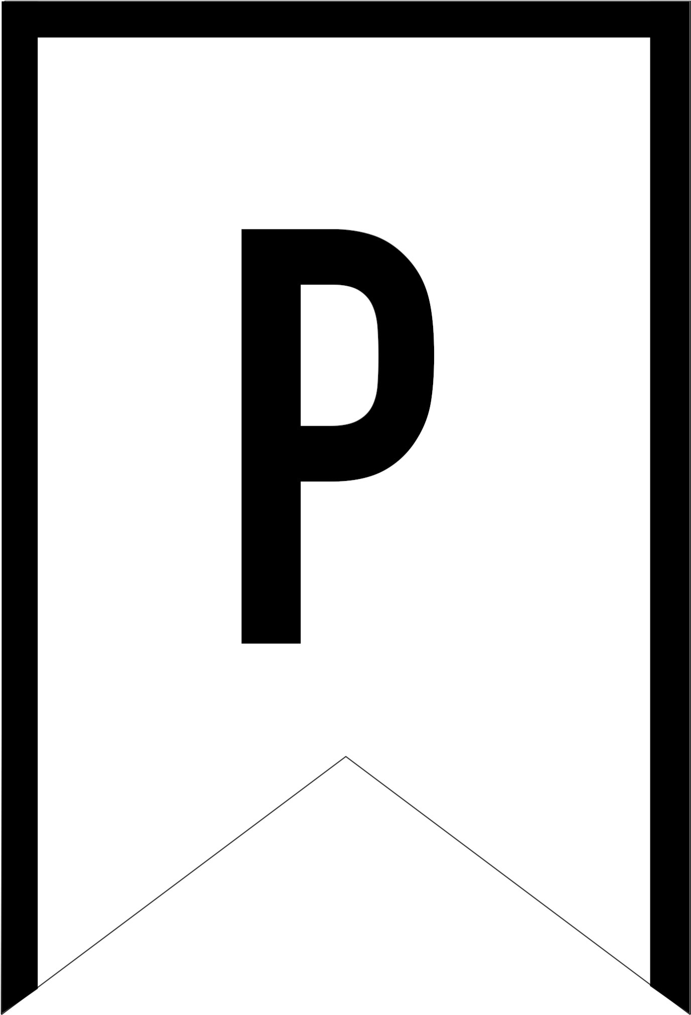 Happy Birthday Banner Letters P - Letter (1424x2083)