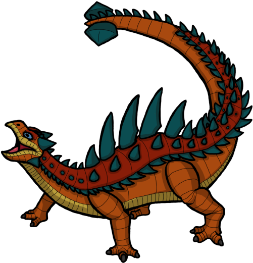 Crocodile Clipart Atomic Theory - Ankylosaurus (540x540)