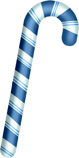 Mint Clipart Blue Candy - Blue And Green Candy Canes (263x522)