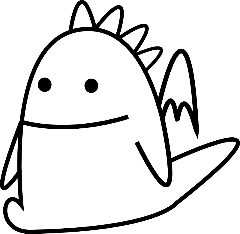 All Photo Png Clipart - Dino Black And White Cartoon (800x780)