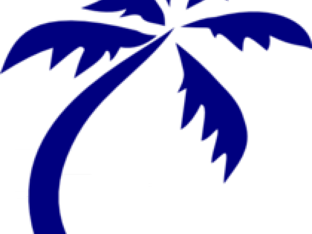 Palm Tree Clipart Family - Palm Tree Leaning Clipart (640x480)
