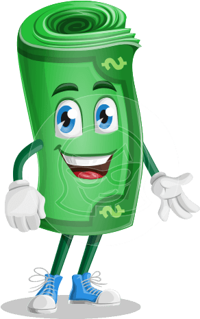 Dollar Banknote Vector Character Pack - Cartoon (460x464)