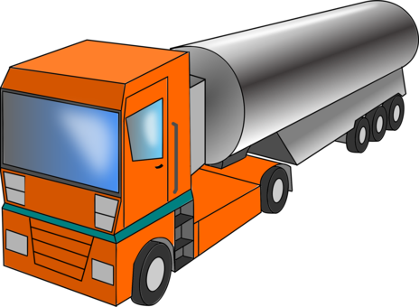 Milk Tank Truck Car Semi-trailer Truck - Milk Tank Clip Art (464x340)