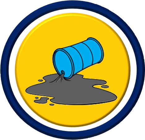 Oil Clipart Toxic Spill - Chemical Spill Clip Art (486x464)