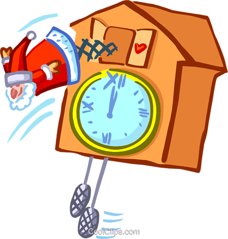 Coo-coo Clock Royalty Free Vector Clip Art Illustration - Coo-coo Clock Royalty Free Vector Clip Art Illustration (458x480)