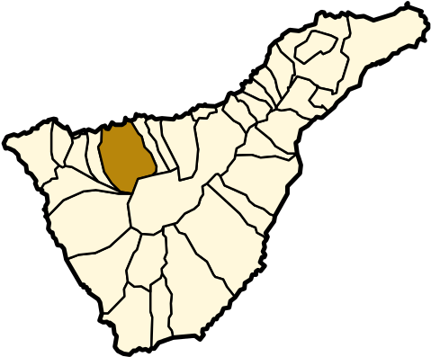 Municipal Location In Tenerife - Municipio Santiago Del Teide (500x500)