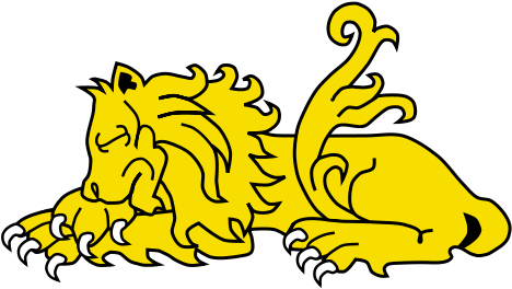 Lion Dormant A Beast Dormant Is Lying Down With Its - Le Lion D Yvain (480x270)