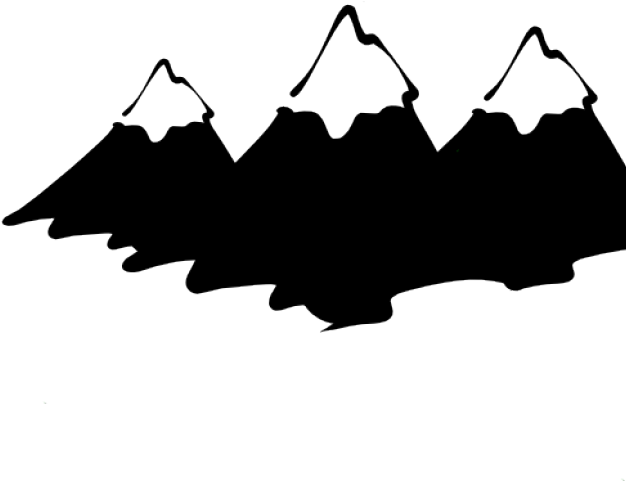 Peak Clipart Clip Art - Mountains Clip Art Black (640x480)