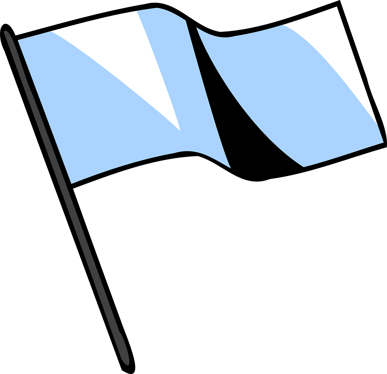 Banner Flag Blue - Clip Art Color Guard Flag (1280x1237)