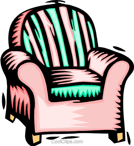 Arm Chair Royalty Free Vector Clip Art Illustration - Sessel Clipart (443x480)