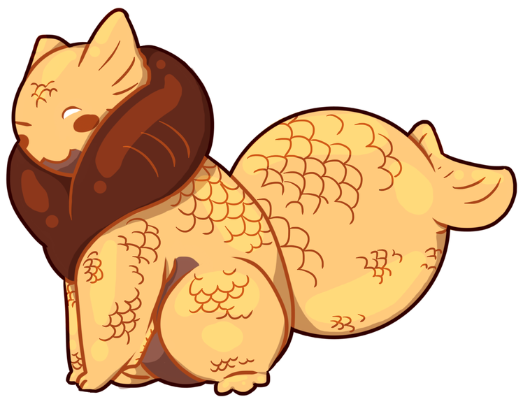 Goldfish Sticker By Sneaky-bean - Cartoon (1032x774)