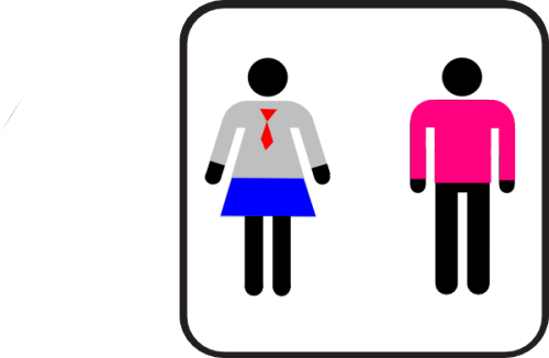 More Gender Neutral Bathroom Signs Here, Here, Here, - Men Women Symbol Png (500x326)