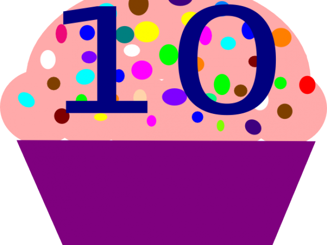 Numbers Clipart Cupcake - Clipart The Number 10 (640x480)