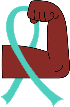 Flexing Arm With Myeloma Ribbon - Flexing Arm With Myeloma Ribbon (625x375)
