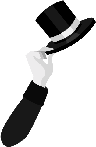 Victorian Man Waves His Hat In His Hand - Illustration (314x489)