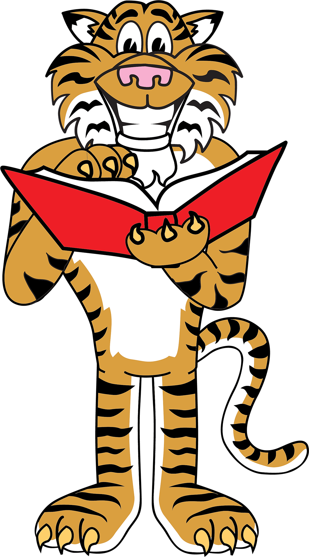 Instructional Time - Cartoon Tiger Standing Up (999x1797)