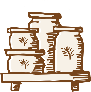 Stock Your Pantry Using Glass Jars - Illustration (500x500)