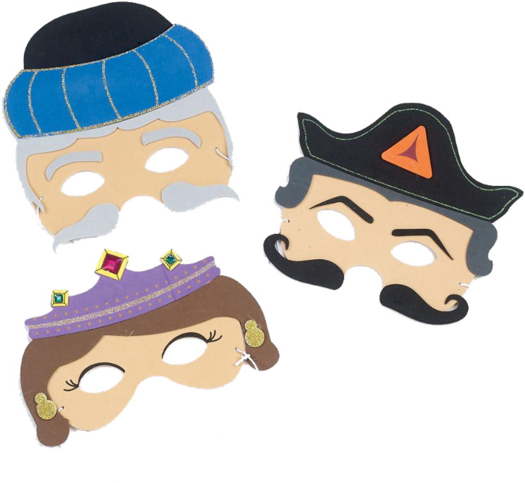 Purim Spiel And Megillah Reading Is Friday, March 15th - Purim Masks (800x800)