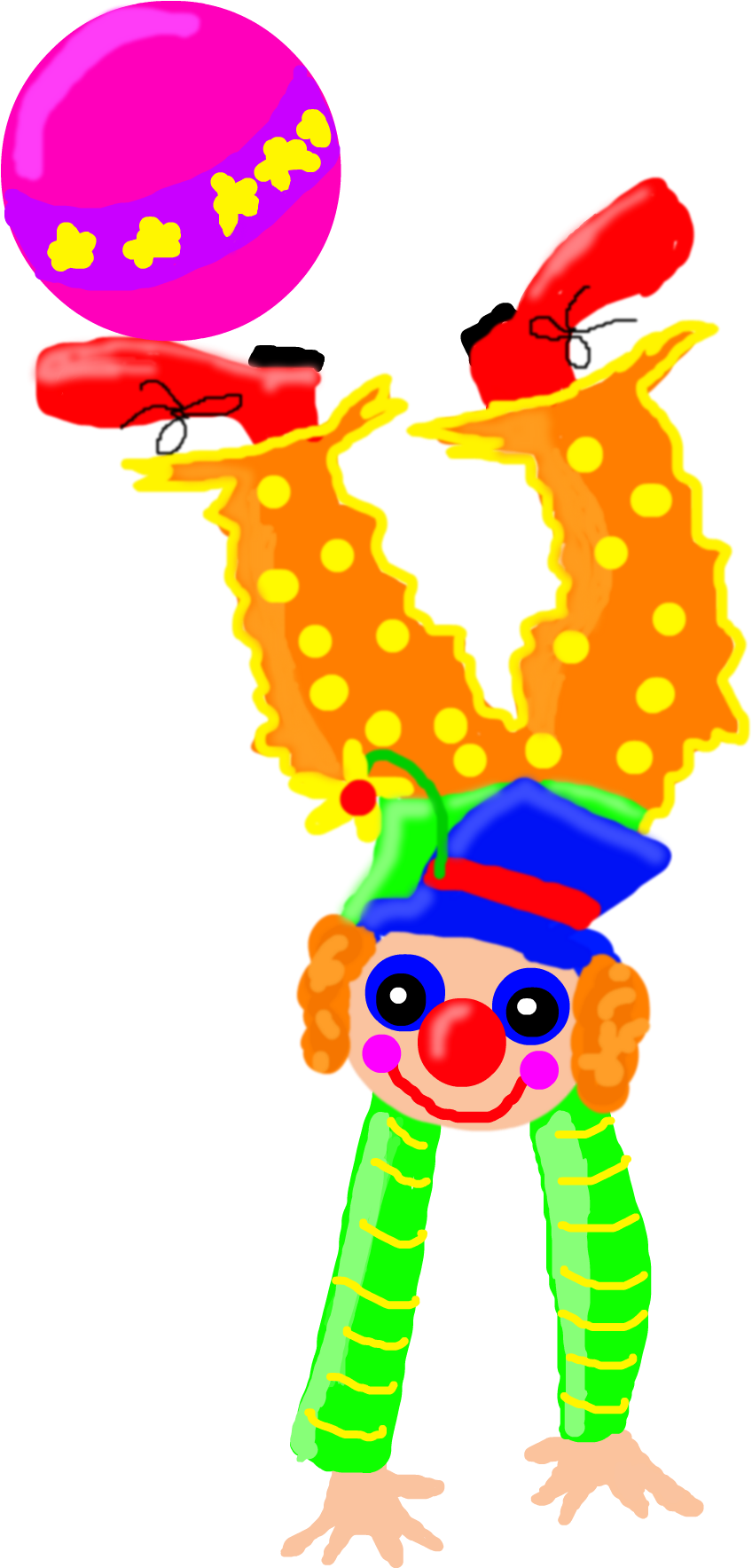 Drawings Sketchport - - 0 - Clown Clipart - Cartoon (986x1766)