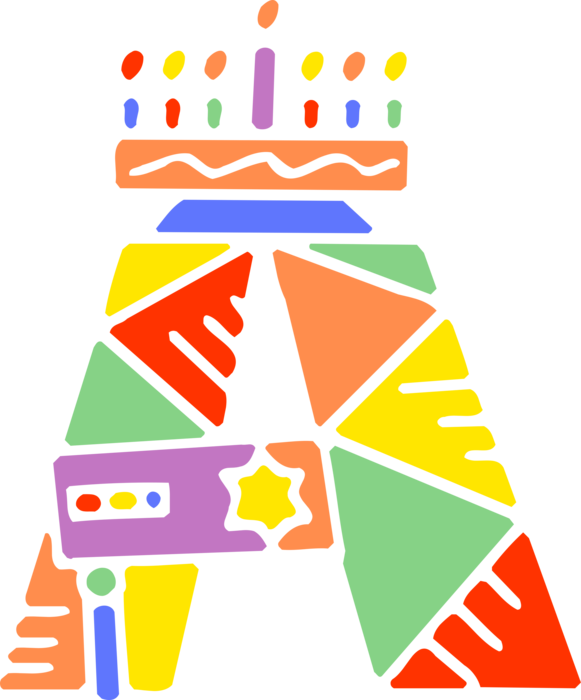 Vector Illustration Of Celebrating Special Occasion - Vector Illustration Of Celebrating Special Occasion (581x700)