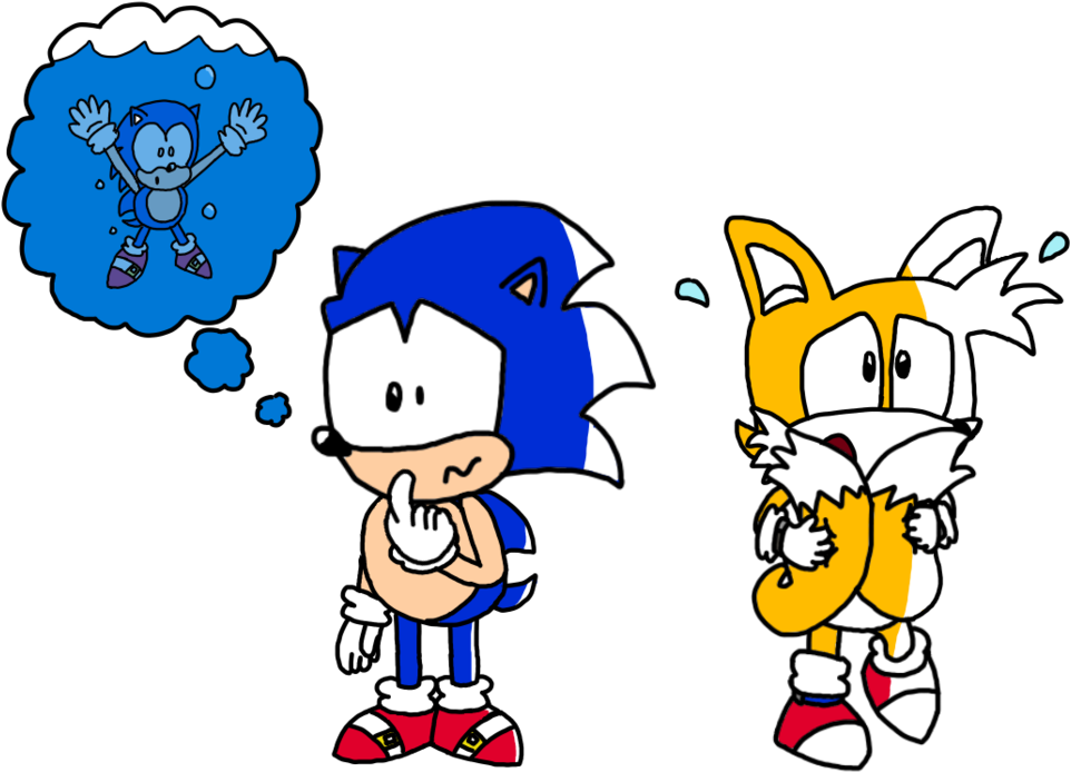 Sonic And Tails In Castle Eggman Zone - Cartoon (1024x749)