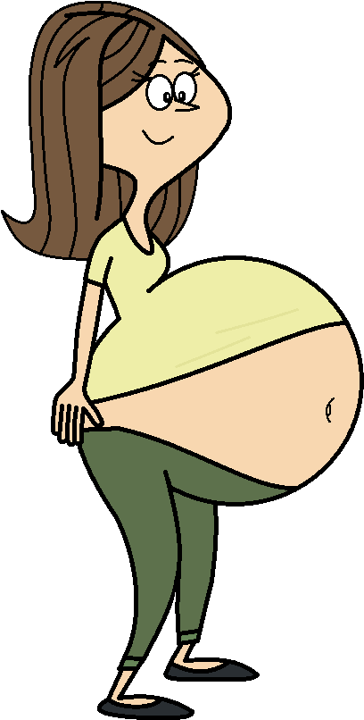 A Part By Angry Signs On Deviantart - Very Pregnant Woman Cartoon (489x827)