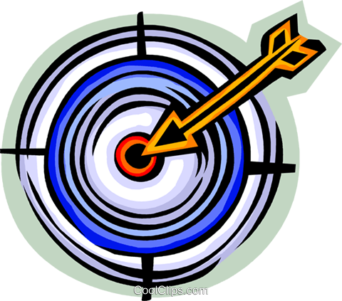 Target And Arrow Royalty Free Vector Clip Art Illustration - Alvo De Flecha Png (480x423)