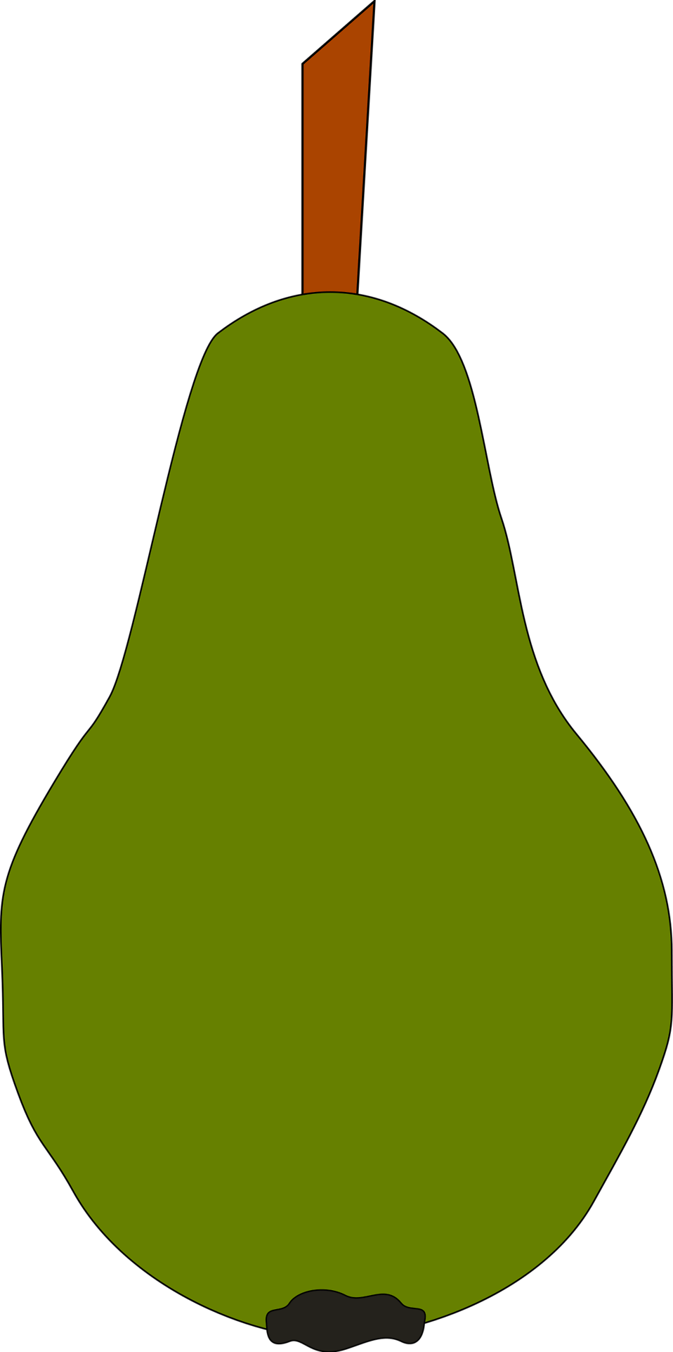 Pear Clip Art - Hruška Kreslená (958x1922)