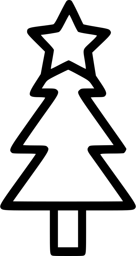 Christmas Tree Fir Newyear Holiday Star Comments - Christmas Pine Tree Clipart (520x980)