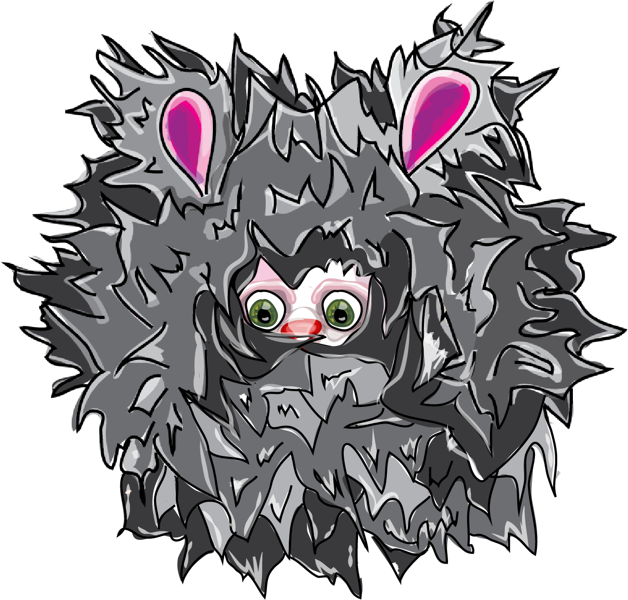 Dust Bunnies Are Not So Much Liked By People, So I - Illustration (1416x1293)