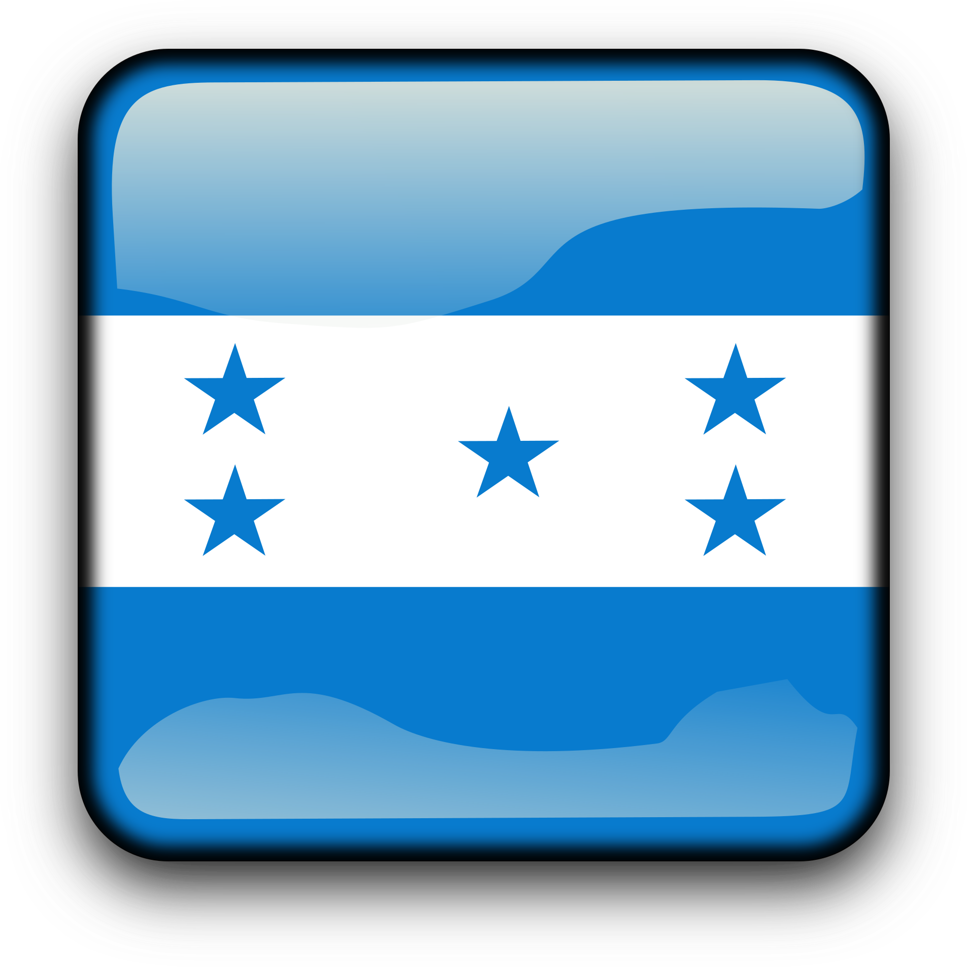 Hn Clipart - - Honduras Flag Clipart (2400x2400)