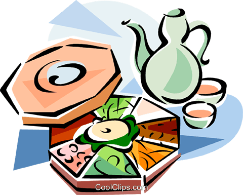 Korean Cuisine Kujolpan Royalty Free Vector Clip Art - Korean Cuisine Kujolpan Royalty Free Vector Clip Art (480x385)