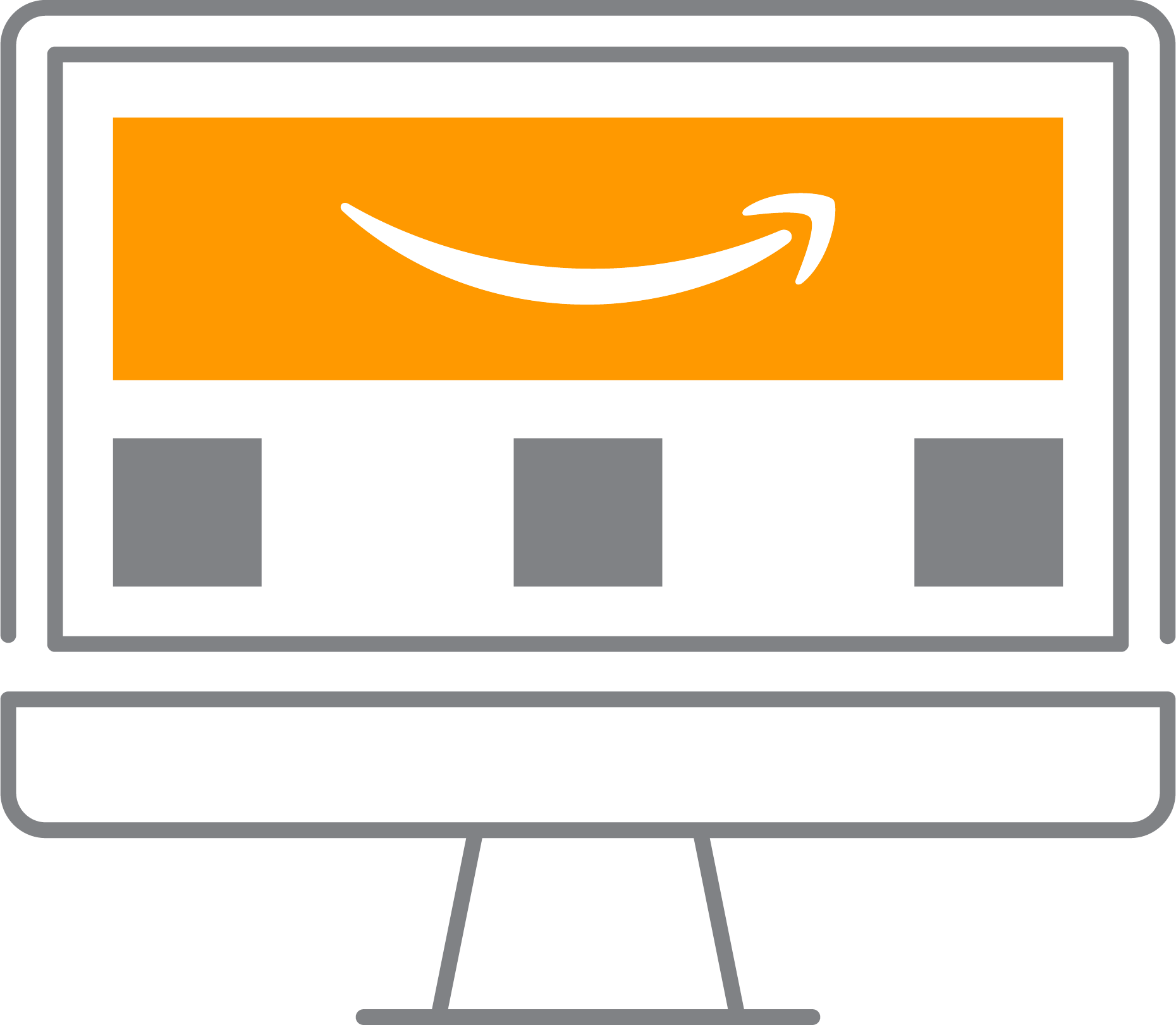 Illustration Of A Store On Amazon On A Computer Screen - Amazon Sponsored Ads Icon (1860x1622)