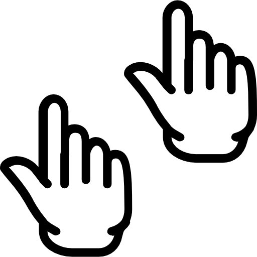 Point Upward Icon - 2 Hands Pointing Up (512x512)