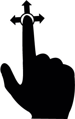 Push With One Finger To Slide Vector - Finger Slide (400x400)