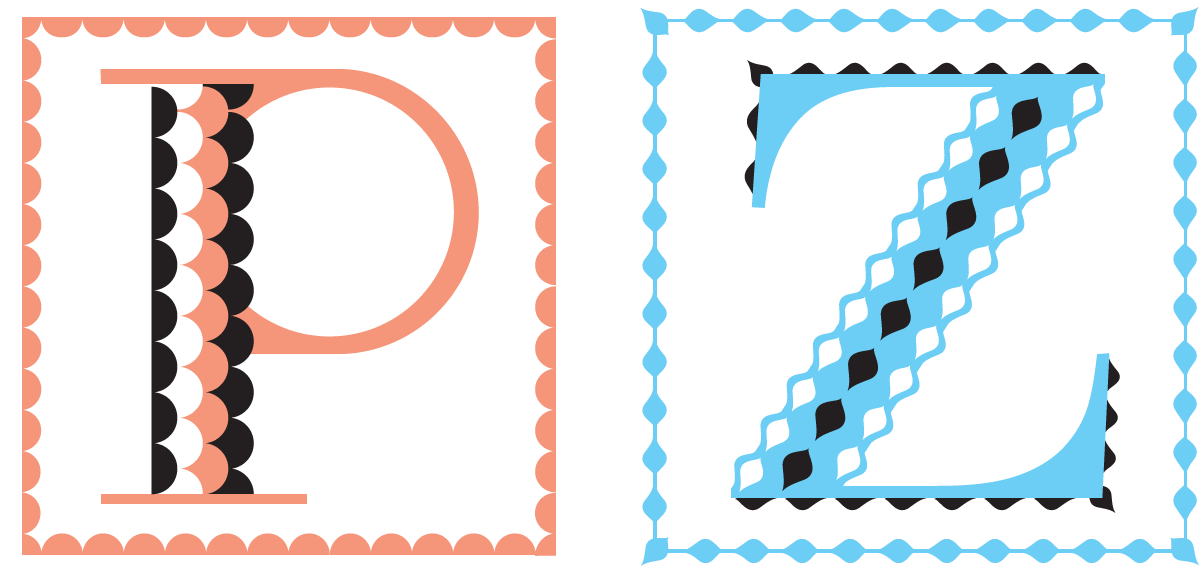 The Letter Caps Are Modern Updates Of The Ornate Initials - Modern Illuminated Letter (1200x575)