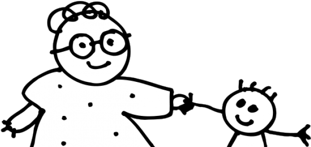Mother And Baby Clipart Mommy Holding - Drawing Child And Mother (640x480)