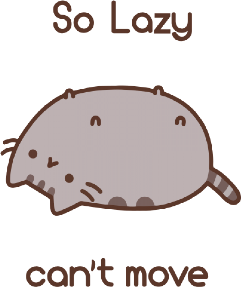 Sushi Clipart Pusheen - So Lazy Cant Move Cat (1200x1200)