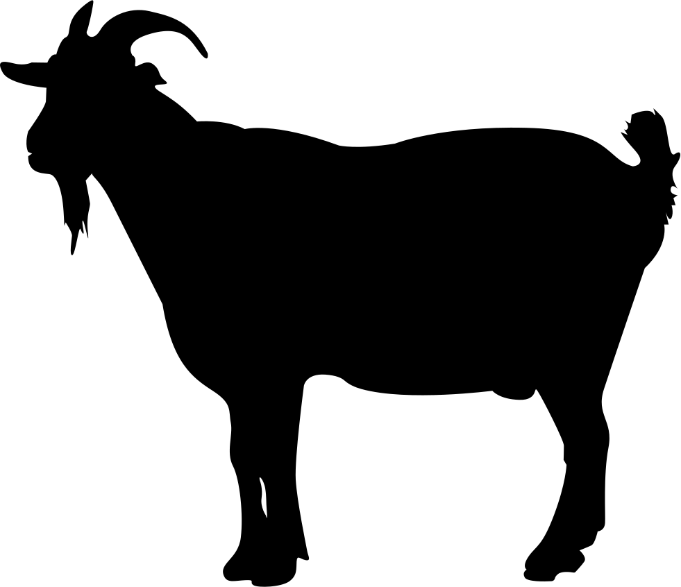 Mutton Clipart Goat - Bulldog Silhouette (981x846)
