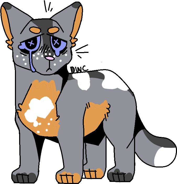 Sad Kitty [closed] By Inkyadoptss - F2u Line (700x740)