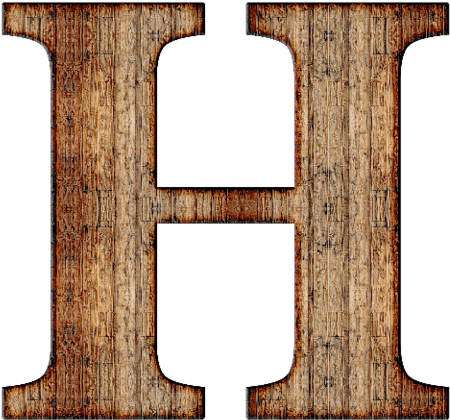 Free Collection Of 40 Printable Wooden Letters - Letter H No Background (480x444)
