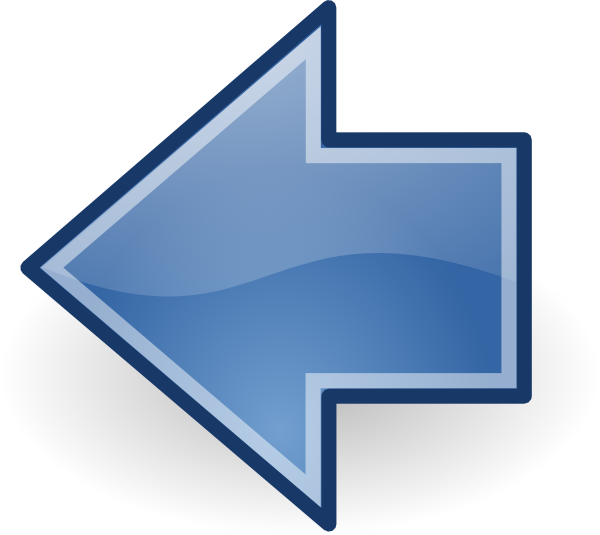 Blue Go Previous Clip Art At Clker - Previous Clipart (600x535)